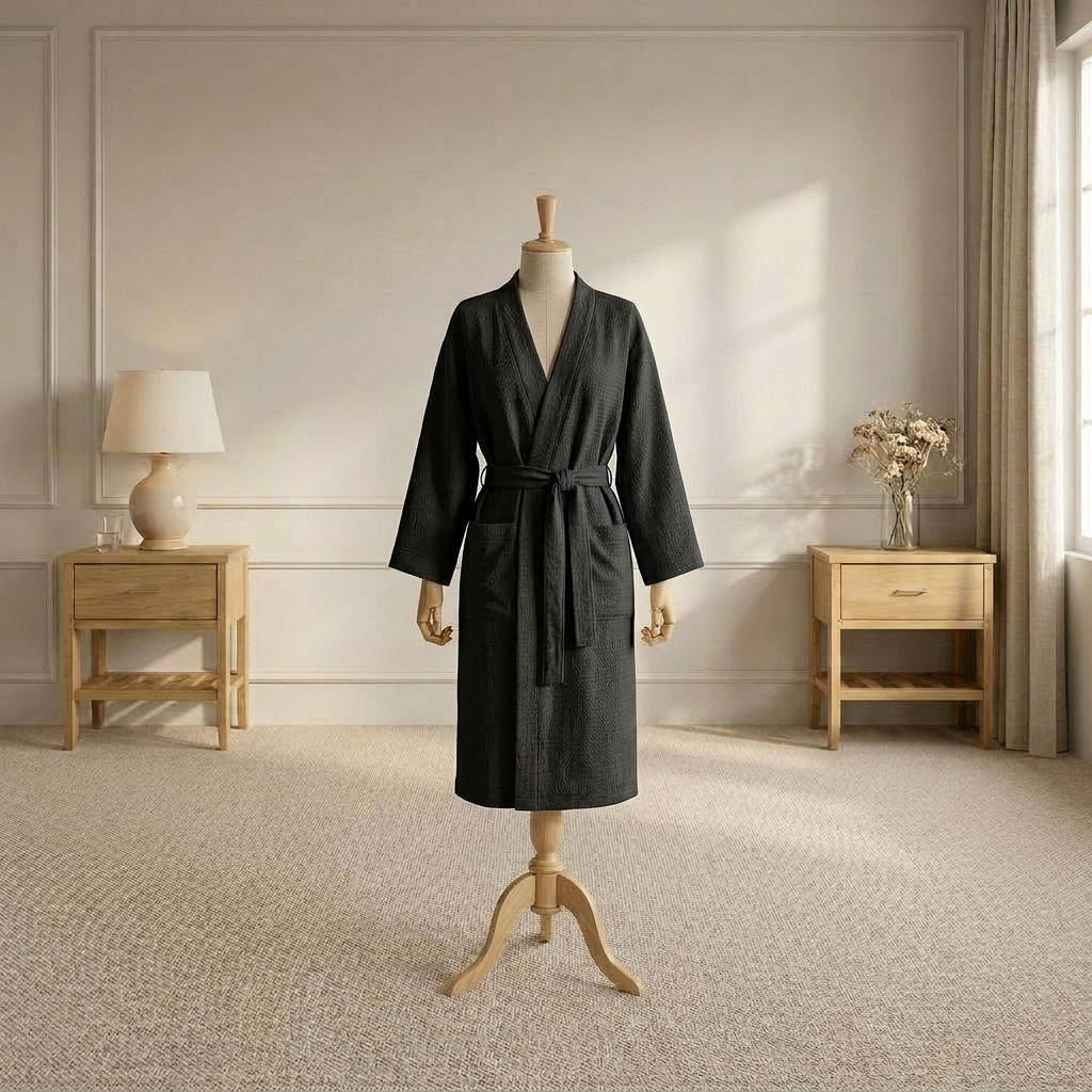 Organic Linen Kimono Bathrobe