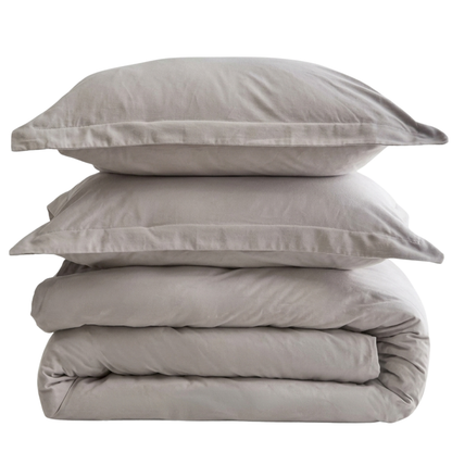 Organic Luxury Cotton Flannel Duvet Cover Set