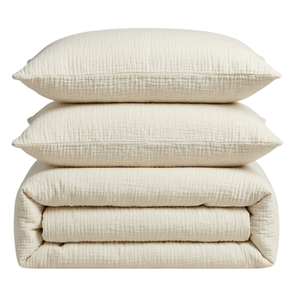 Organic Airy Gauze Cotton Duvet Cover Set
