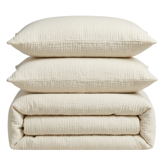 Organic Airy Gauze Cotton Duvet Cover Set