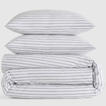 Organic Classic Cotton Percale Duvet Cover Set