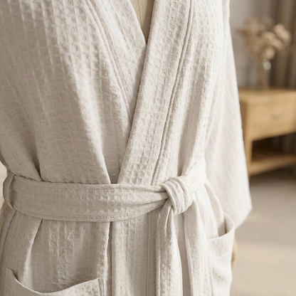 Organic Linen Kimono Bathrobe