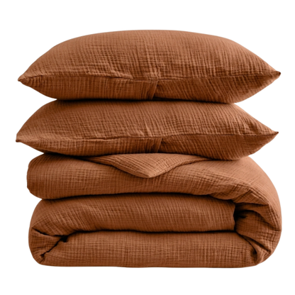 Organic Airy Gauze Cotton Duvet Cover Set