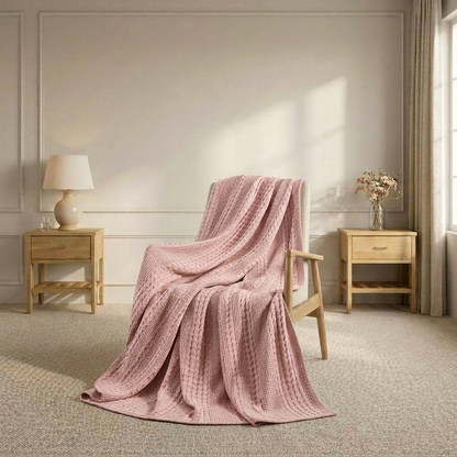 Organic Washed Cotton Throw Blanket