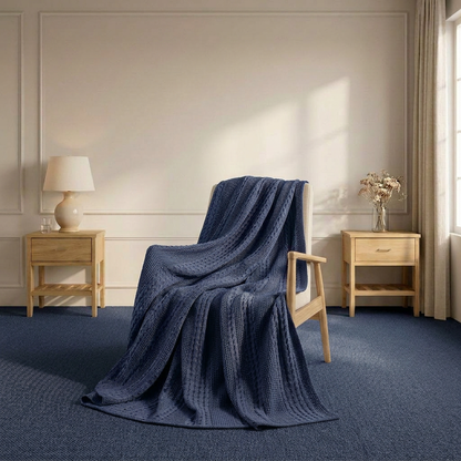 Organic Washed Cotton Throw Blanket