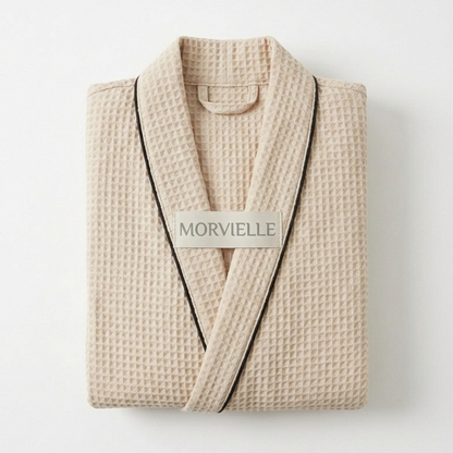 Άνετη Ρόμπα από Οργανικό Βαμβακερό Ύφασμα Waffle