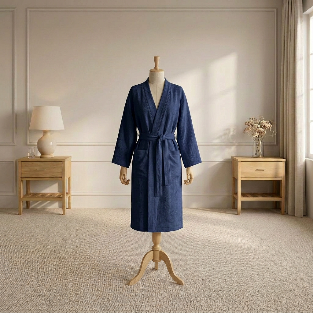 Organic Linen Kimono Bathrobe