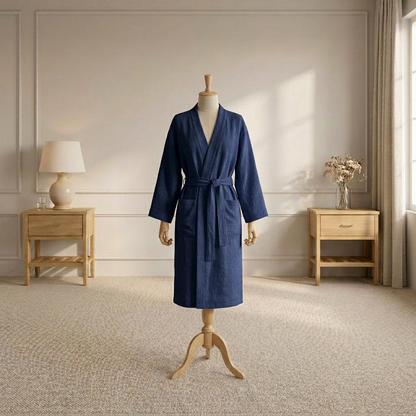 Organic Linen Kimono Bathrobe