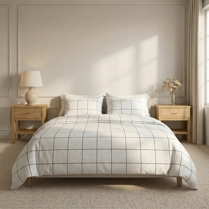 Organic Luxury Cotton Sateen Duvet Cover Set