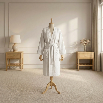 Organic Linen Kimono Bathrobe