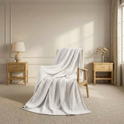 Organic Washed Cotton Throw Blanket
